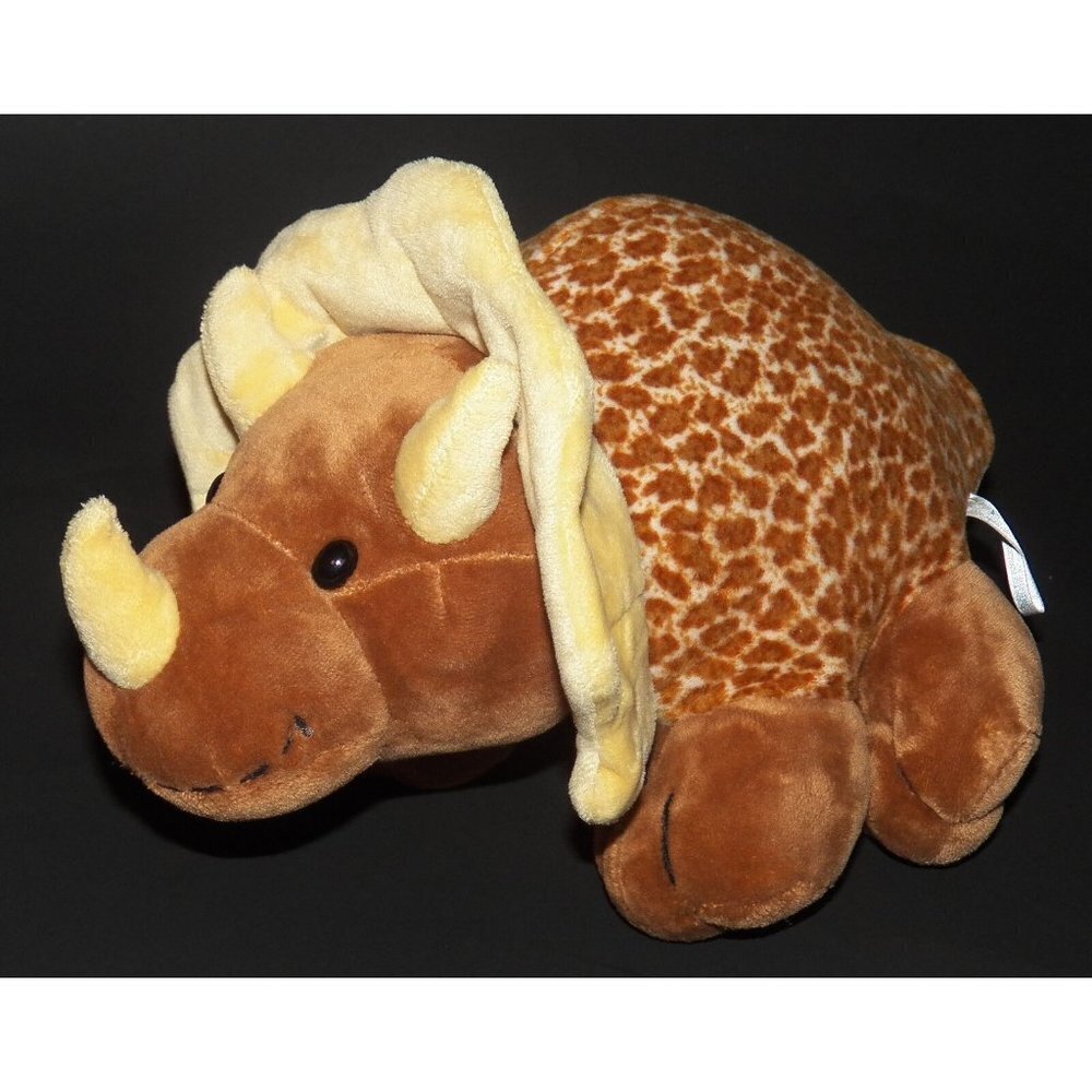 All Mine Triceratops Brown Dinosaur Plush 12" Stuffed Animal Toy Lovey